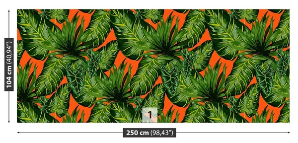 Carta da parati Foglie tropicali 104x70 cm