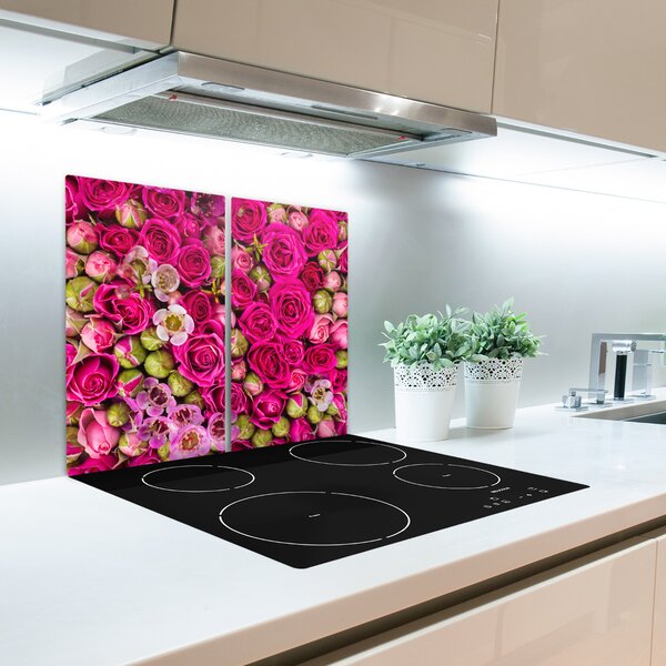 Tagliere in vetro temperato Rose 60x52 cm