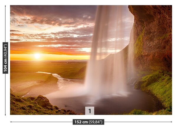 Carta da parati Cascata dell'islanda 104x70 cm