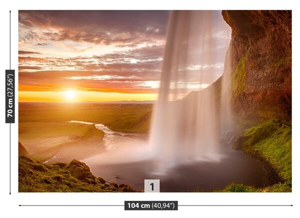 Carta da parati Cascata dell'islanda 104x70 cm