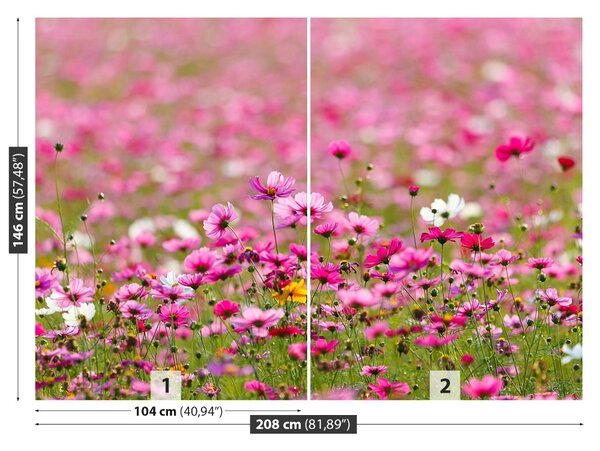 Carta da parati Fiori spaziali 104x70 cm