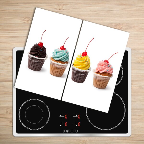 Tagliere in vetro Cupcakes 60x52 cm