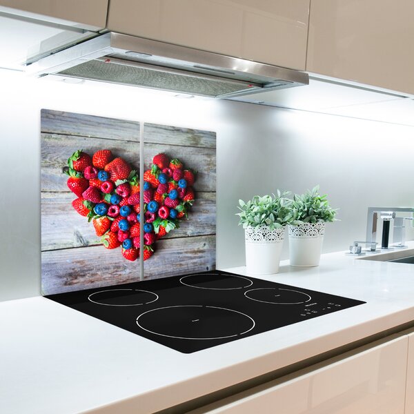 Tagliere in vetro Cuore di frutta 60x52 cm