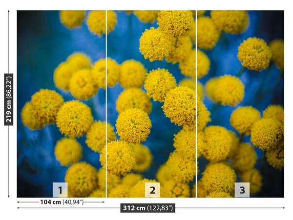 Carta da parati Fiori gialli 104x70 cm