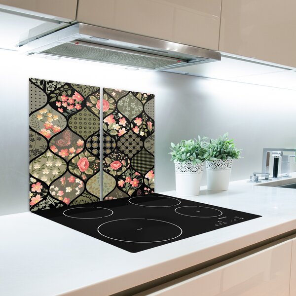 Tagliere in vetro Pattern floreale 60x52 cm