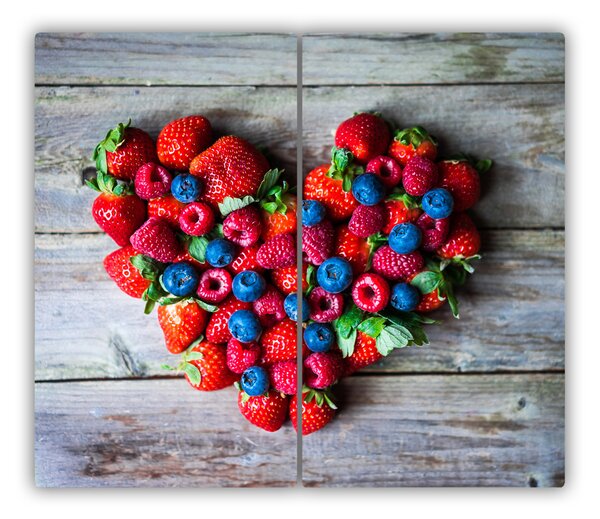 Tagliere in vetro Cuore di frutta 60x52 cm