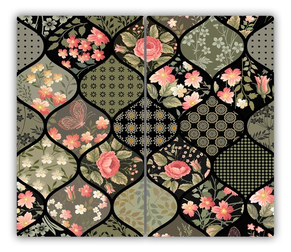 Tagliere in vetro Pattern floreale 60x52 cm