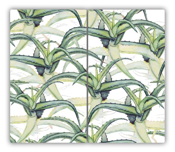 Tagliere in vetro Aloe 60x52 cm