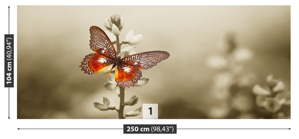 Carta da parati Fiori Butterfly 104x70 cm