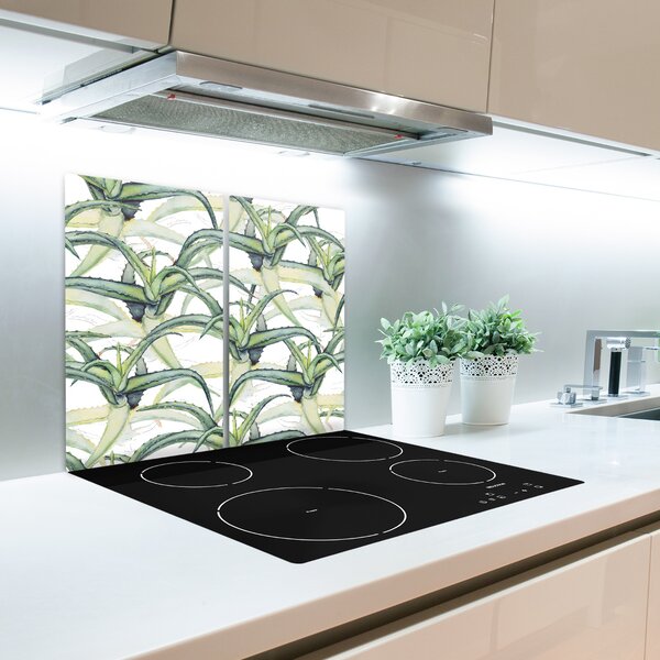 Tagliere in vetro Aloe 60x52 cm