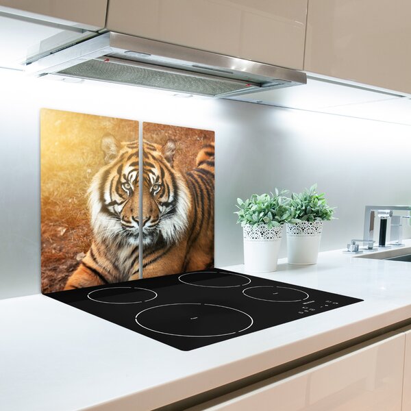 Tagliere in vetro temperato Tigre del Bengala 60x52 cm