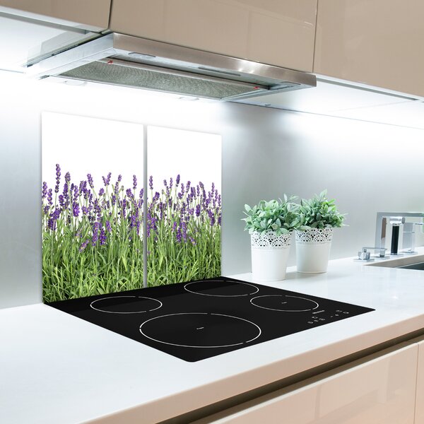 Tagliere in vetro Fiori di lavanda 60x52 cm