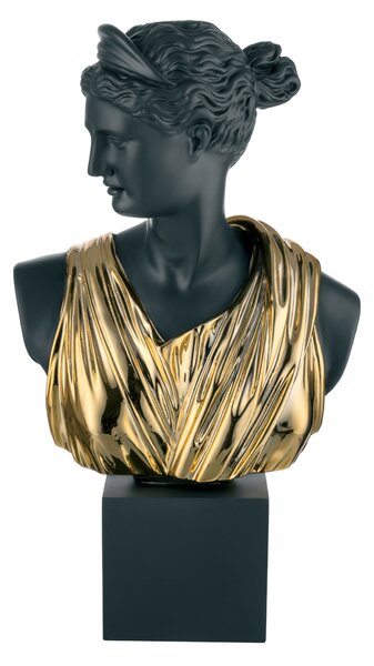 Bongelli preziosi statua moderna scultura Artemis Collezione olimpo h cm 33 NERO ORO