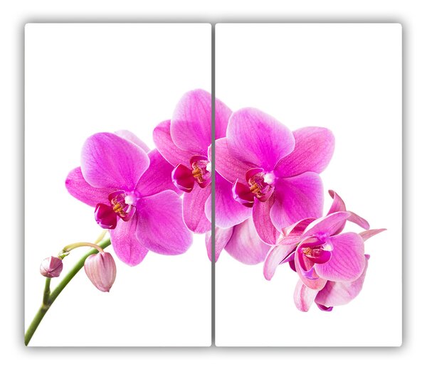 Tagliere in vetro Orchidea rosa 60x52 cm
