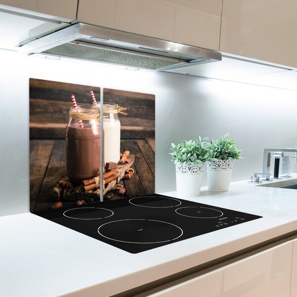 Tagliere in vetro temperato Cocktail in barattoli 60x52 cm