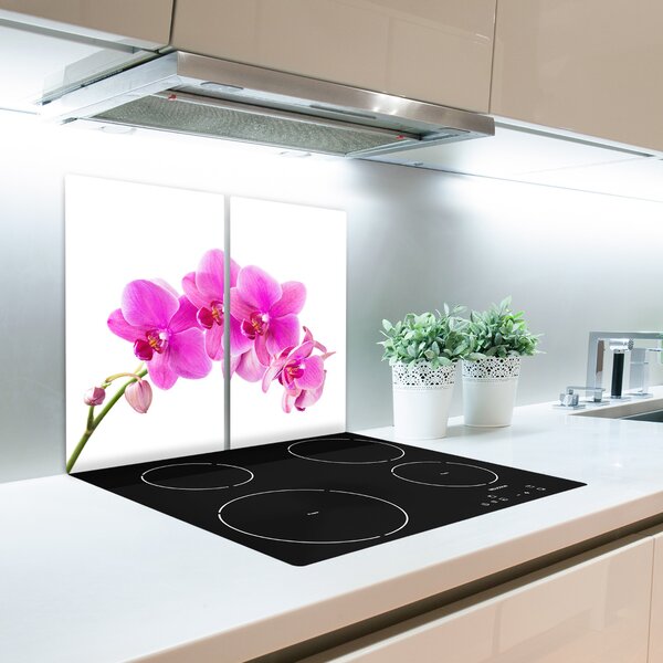 Tagliere in vetro Orchidea rosa 60x52 cm