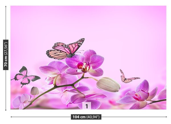 Carta da parati Farfalla orchidea 104x70 cm