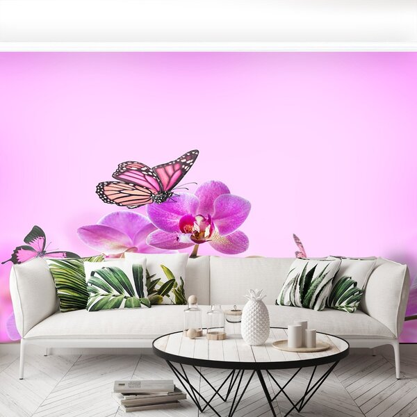 Carta da parati Farfalla orchidea 104x70 cm