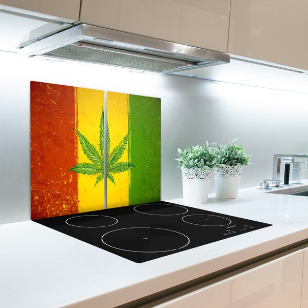 Tagliere in vetro Flag rasta 60x52 cm