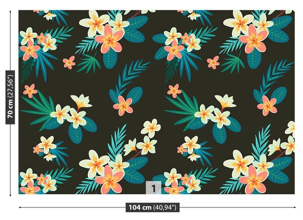 Carta da parati Fiori tropicali 104x70 cm
