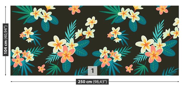 Carta da parati Fiori tropicali 104x70 cm