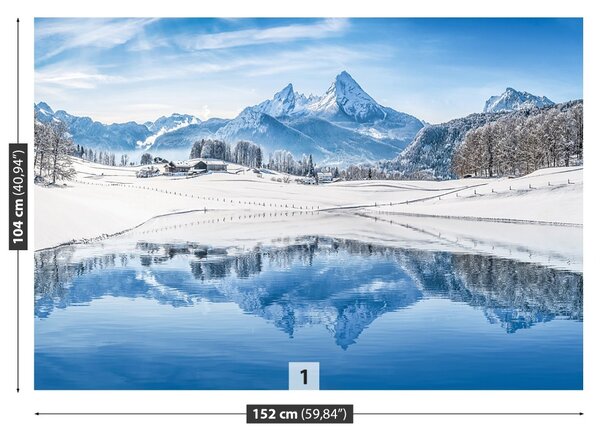 Carta da parati Alpi invernali 104x70 cm