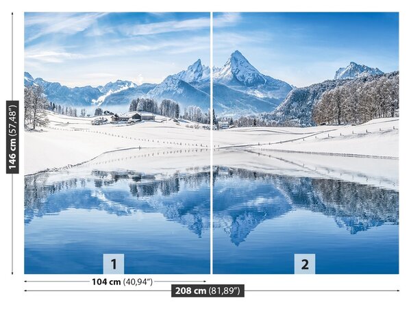 Carta da parati Alpi invernali 104x70 cm