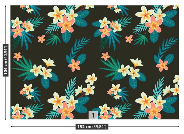 Carta da parati Fiori tropicali 104x70 cm