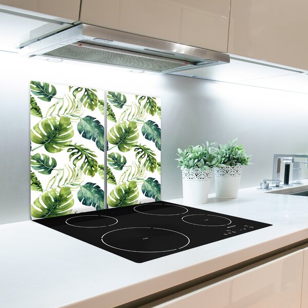 Tagliere in vetro Foglie tropicali 60x52 cm