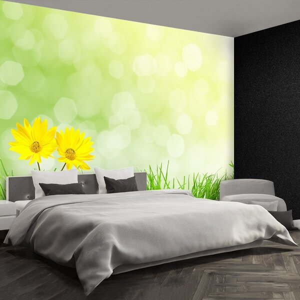 Carta da parati Fiori erba 104x70 cm