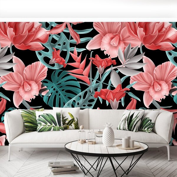 Carta da parati Fiori tropicali 104x70 cm