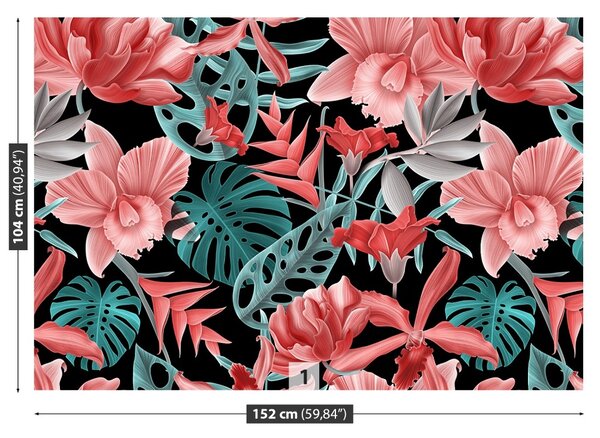 Carta da parati Fiori tropicali 104x70 cm