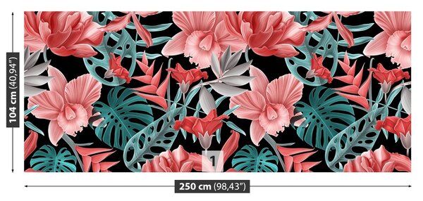 Carta da parati Fiori tropicali 104x70 cm