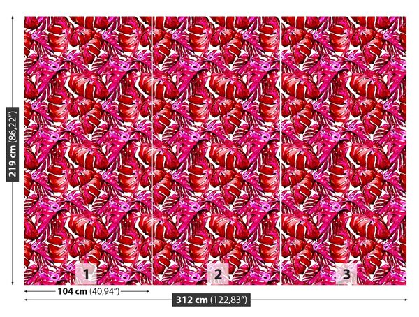 Carta da parati Foglie tropicali 104x70 cm