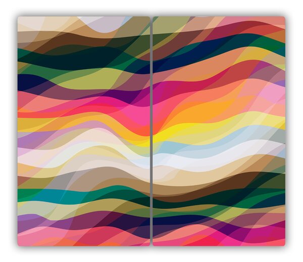 Tagliere in vetro Astrazione d'onda 60x52 cm
