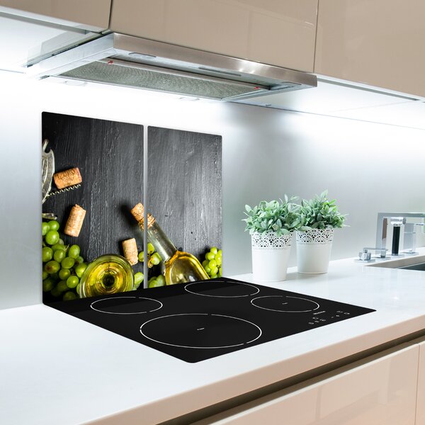 Tagliere in vetro Vino bianco e frutta 60x52 cm