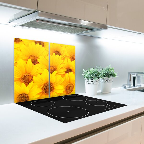 Tagliere in vetro Girasoli 60x52 cm