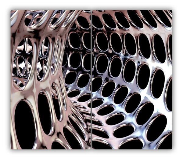 Tagliere in vetro Tunnel metallico 60x52 cm