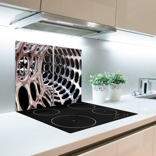 Tagliere in vetro Tunnel metallico 60x52 cm