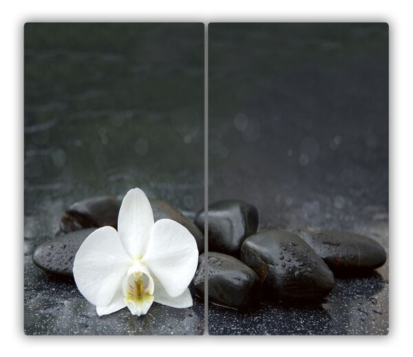 Tagliere in vetro Orchidea 60x52 cm