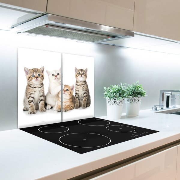 Tagliere in vetro Piccoli gatti 60x52 cm