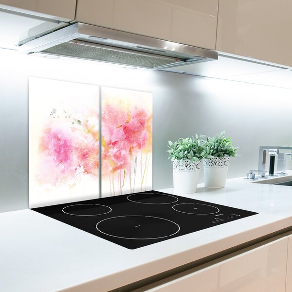 Tagliere in vetro Fiori 60x52 cm