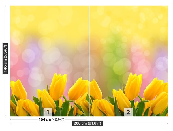 Carta da parati Tulipani gialli 104x70 cm
