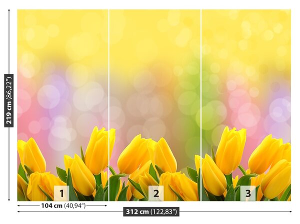 Carta da parati Tulipani gialli 104x70 cm