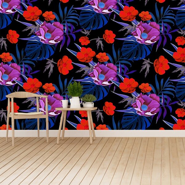 Carta da parati Fiori tropicali 104x70 cm
