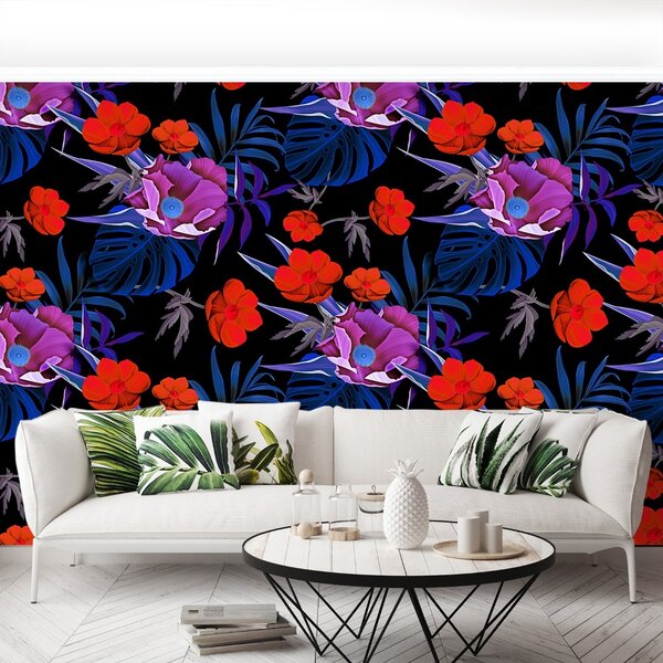 Carta da parati Fiori tropicali 104x70 cm