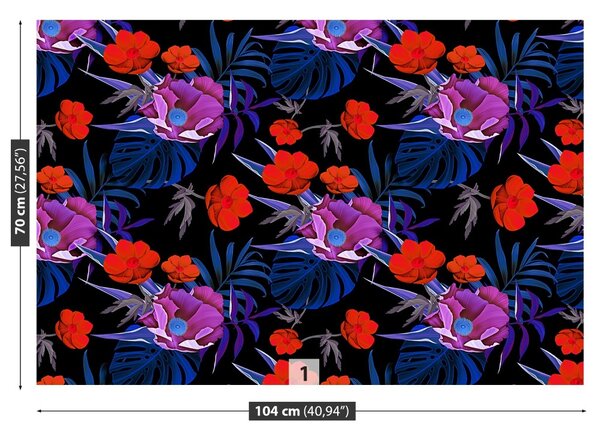 Carta da parati Fiori tropicali 104x70 cm