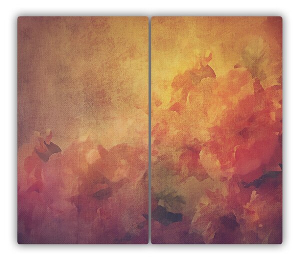 Tagliere in vetro temperato Fiori 60x52 cm