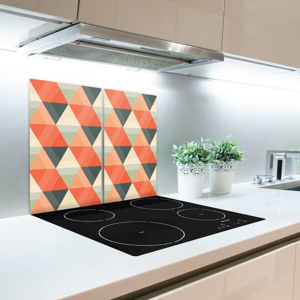 Tagliere in vetro temperato Sfondo geometrico 60x52 cm