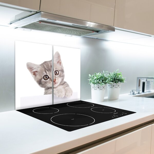 Tagliere in vetro Gatto grigio 60x52 cm